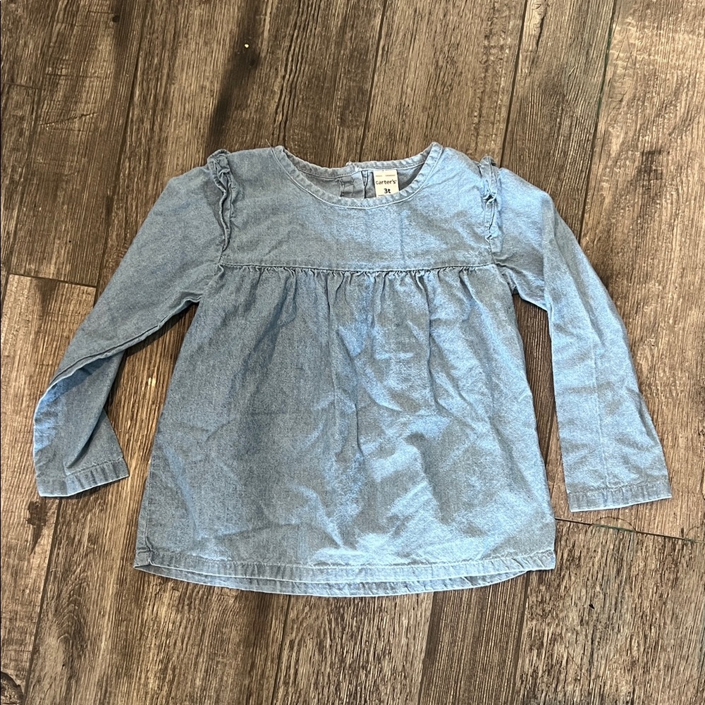 🏅 10/$10 Carter's Denim Long Sleeve blouse